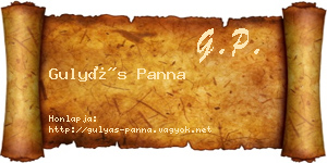 Gulyás Panna névjegykártya